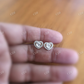 0.2CT Moissanite Heart Shape Earrings  customdiamjewel   
