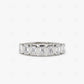 0.75CTW Bezel Setting Emerald Cut Lab Grown Diamond Wedding Band  customdiamjewel 10KT White Gold VVS-EF