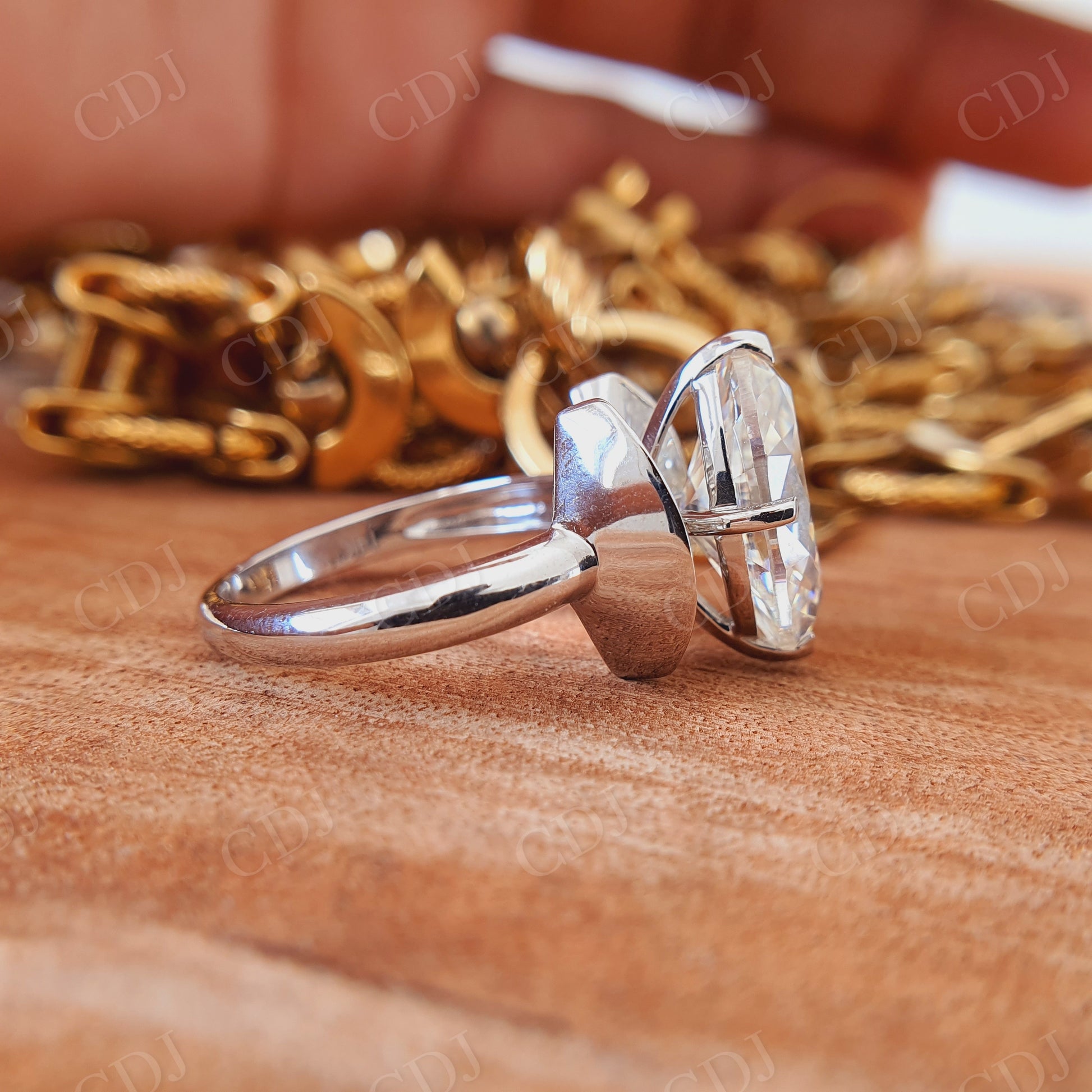 Antique 3.55CT Marquise cut Moissanite Engagement Ring  customdiamjewel   