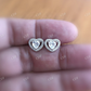 0.2CT Moissanite Heart Shape Earrings  customdiamjewel   