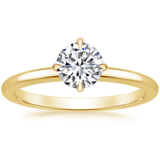 Classic 2 Carat Lab Grown Diamond Solitaire Engagement Ring  customdiamjewel Sterling Silver Yellow Gold VVS-EF