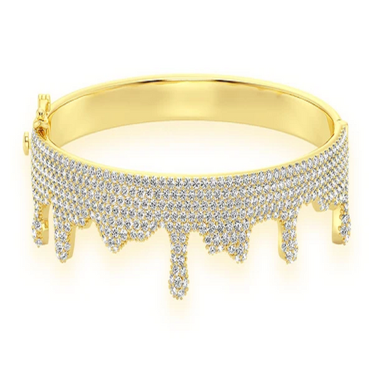 5.50CTW Diamond Drip Bangle Bracelet  customdiamjewel   