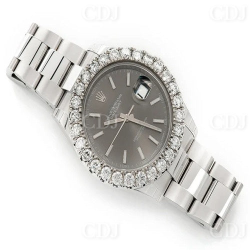 Round Diamond Bezel Ice Out Rolex Watch (7.25CTW)  customdiamjewel   