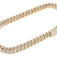 Diamond Yellow Gold Cuban Link Chain Necklace  customdiamjewel   