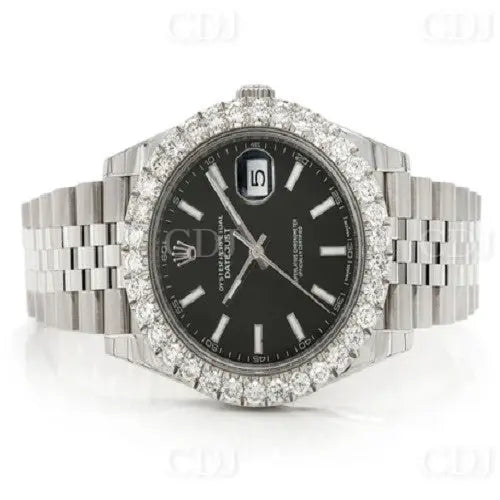 High Qulaity Fully White out men's Rolex diamond Watch customdiamjewel