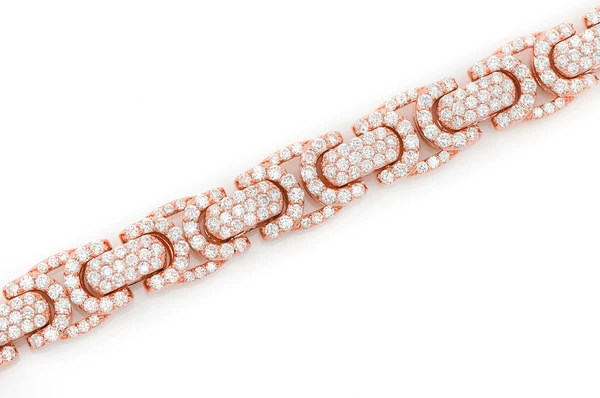 11.00CTW  Diamond Flat Byzantine Link Bracelet  customdiamjewel   