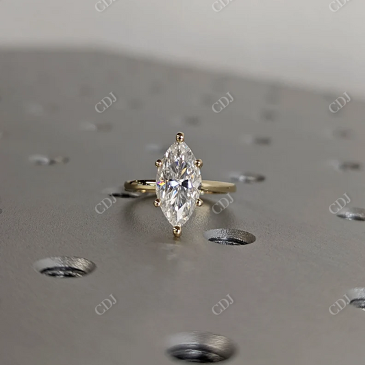 1.5CT Marquise Cut Solitaire Engagement Ring  customdiamjewel 10KT Yellow Gold VVS-EF