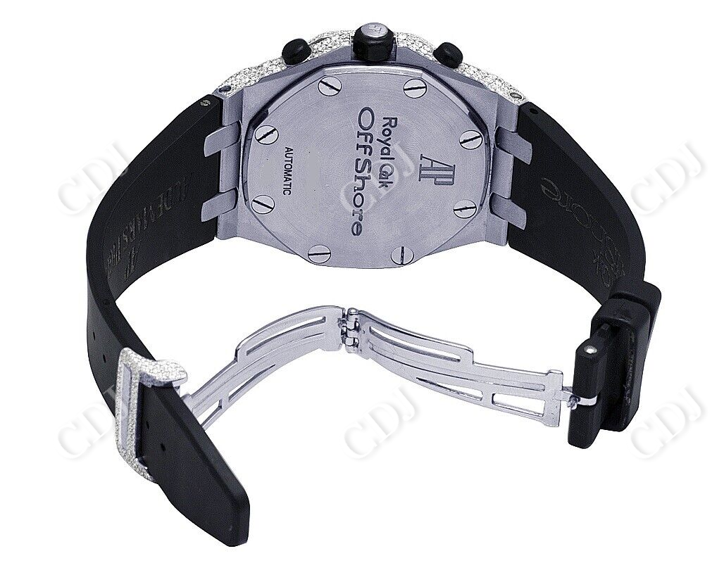 AP 42MM Rubber Strap Men's Luxury Diamond Watch (12.5 CTW)  customdiamjewel   