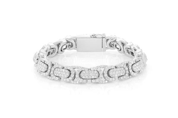 Moissanite VVS Diamond Flat Byzantine Link Bracelet  customdiamjewel   