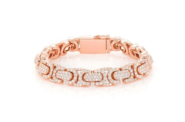 Moissanite VVS Diamond Flat Byzantine Link Bracelet  customdiamjewel   