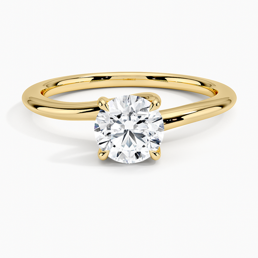 2 CT Lab Grown Diamond Solitaire Engagement Ring  customdiamjewel Sterling Silver Yellow Gold VVS-EF