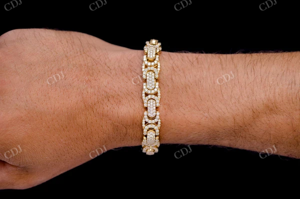 Moissanite VVS Diamond Flat Byzantine Link Bracelet  customdiamjewel   