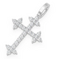 0.45CTW Three Point Cross Diamond Pendant  customdiamjewel   