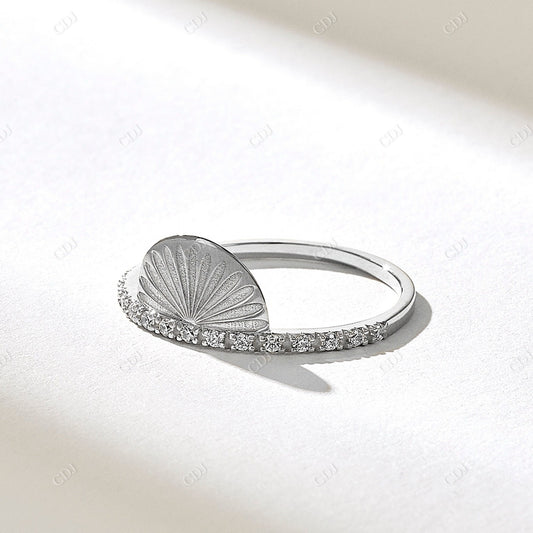 0.15CTW Diamond Sunrise Half Eternity Ring  customdiamjewel 10KT White Gold VVS-EF