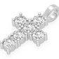 1.50CTW Round Diamond Cross Pendant  customdiamjewel   