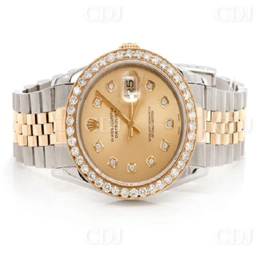 Custom stainless steel diamond waterproof Rolex Watch (2.00CTW)