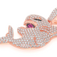 2.75CTW Diamond Shark Pendant  customdiamjewel   