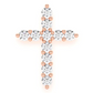 0.40CTW Round Diamond Cross pendant  customdiamjewel   