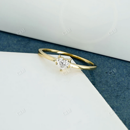0.25CTW Heart Shaped Lab Grown Diamond Solitaire Engagement Ring