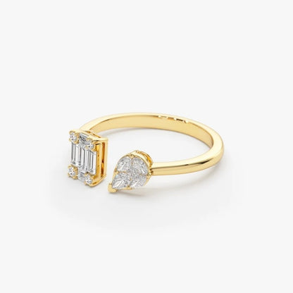 0.45CTW Toi Et Moi Lab Grown Diamond Beautiful Wedding Band  customdiamjewel 10KT Yellow Gold VVS-EF
