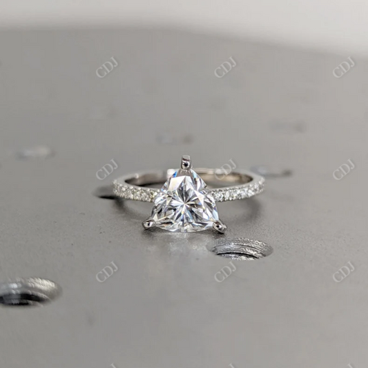 1.5CT Trillion Cut Moissanite Diamond Wedding Ring  customdiamjewel 10KT White Gold VVS-EF
