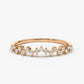 0.15CTW Natural Diamond Half Eternity Dainty Stackable Ring  customdiamjewel 10KT Rose Gold VVS-EF