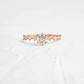 Wavelet Round Cut Moissanite Cluster Engagement Ring  customdiamjewel 10KT Rose Gold VVS-EF