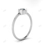 White Gold Bezel Thin Band Moissanite Solitaire Engagement Ring  customdiamjewel   