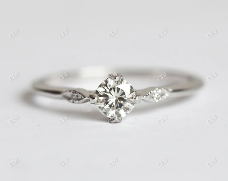 0.51ctw Round Moissanite Solitaire Ring  customdiamjewel   