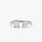 0.45CTW Toi Et Moi Lab Grown Diamond Beautiful Wedding Band  customdiamjewel 10KT White Gold VVS-EF