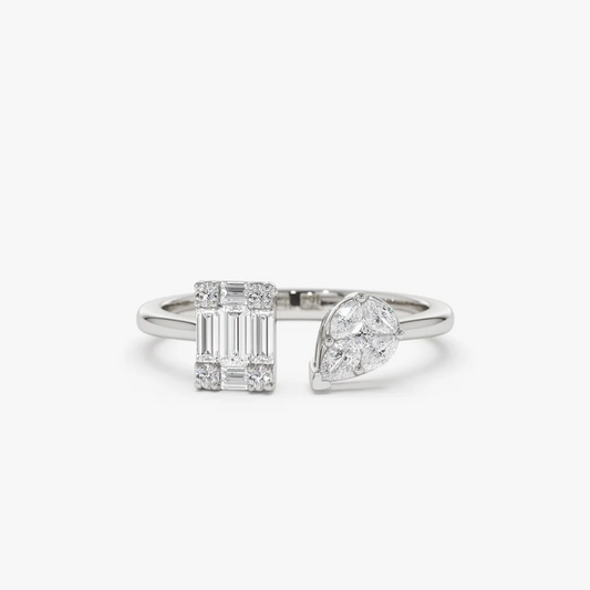 0.45CTW Toi Et Moi Lab Grown Diamond Beautiful Wedding Band  customdiamjewel 10KT White Gold VVS-EF