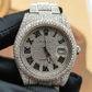 VVS Moissanite Full White Rolex Oyster Bust Down Wrist Watch customdiamjewel
