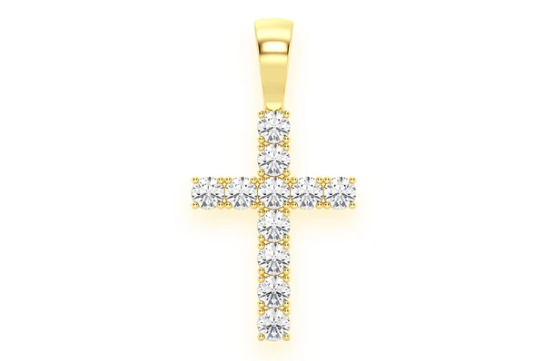 Round Diamond Cross Hip Hop Pendant  customdiamjewel   