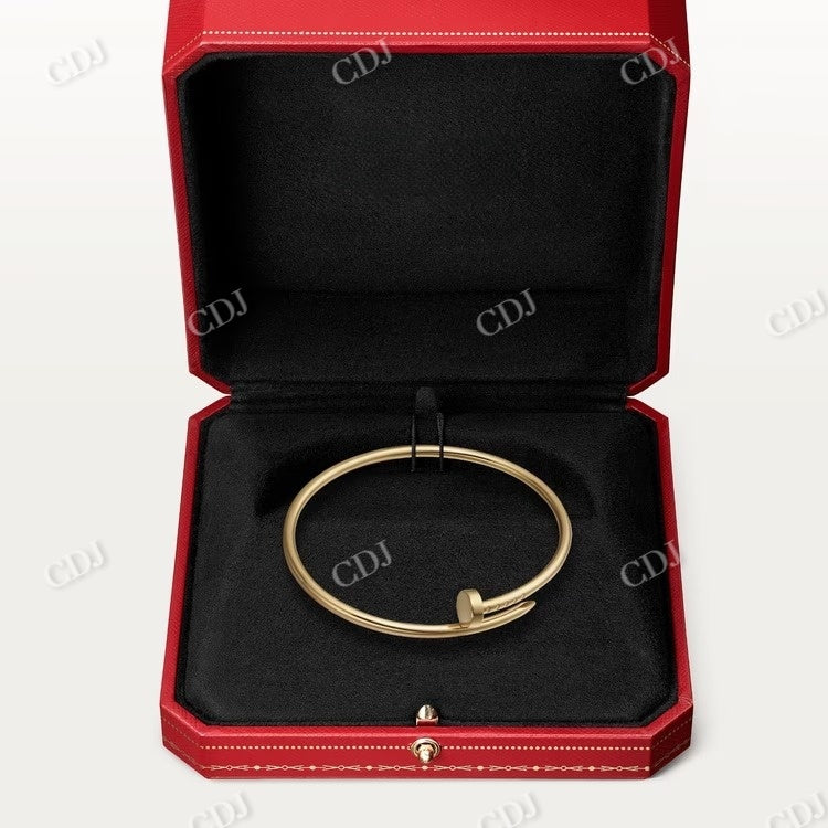 Fashion Simple Style Cartier Rose Gold Cuff Nail Bracelet  customdiamjewel   