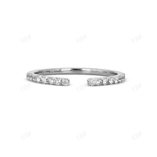 Half Eternity Wedding Natural Diamond Band  customdiamjewel 10KT White Gold VVS-EF