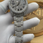 VVS Moissanite Full White Rolex Oyster Bust Down Wrist Watch customdiamjewel