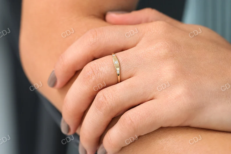 Unique Star Setting Diamond Stacking Wedding Band  customdiamjewel   