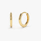 Solid Gold Plain Huggies Earrings  customdiamjewel   