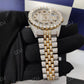 Fully Iced Out Moissanite Two Tone Rolex Bustdown Watch customdiamjewel