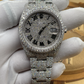 VVS Moissanite Full White Rolex Oyster Bust Down Wrist Watch customdiamjewel