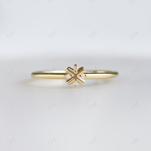 Alternative Moissanite Statement Engagement Ring  customdiamjewel 10KT Yellow Gold VVS-EF