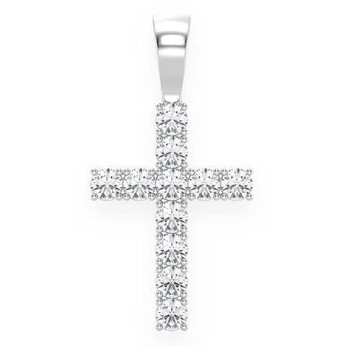Round Diamond Cross Hip Hop Pendant  customdiamjewel   