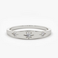 Unique Star Setting Diamond Stacking Wedding Band  customdiamjewel 10KT White Gold VVS-EF