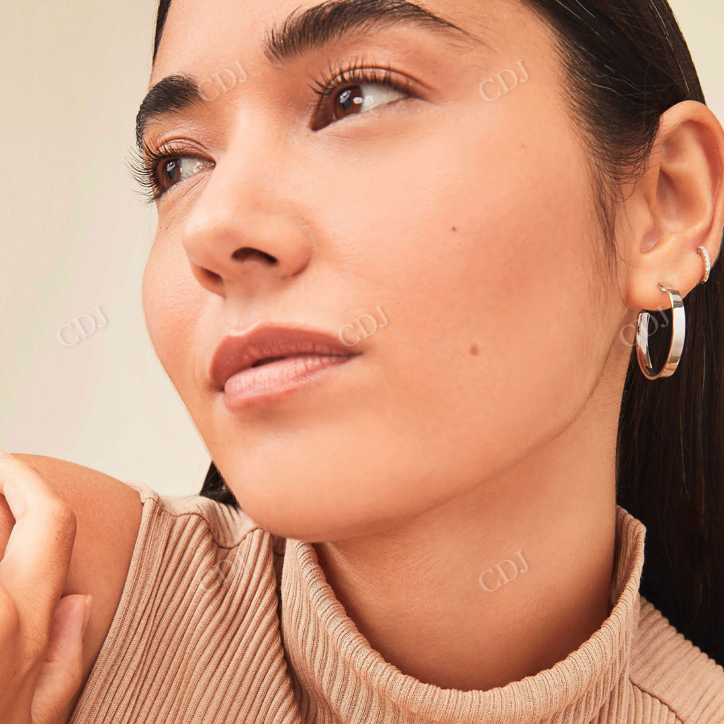 Classic Daily Wear 14K Solid Gold Hoop Earrings  customdiamjewel   