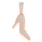 0.90CTW High Heel Shoe Pendant  customdiamjewel   