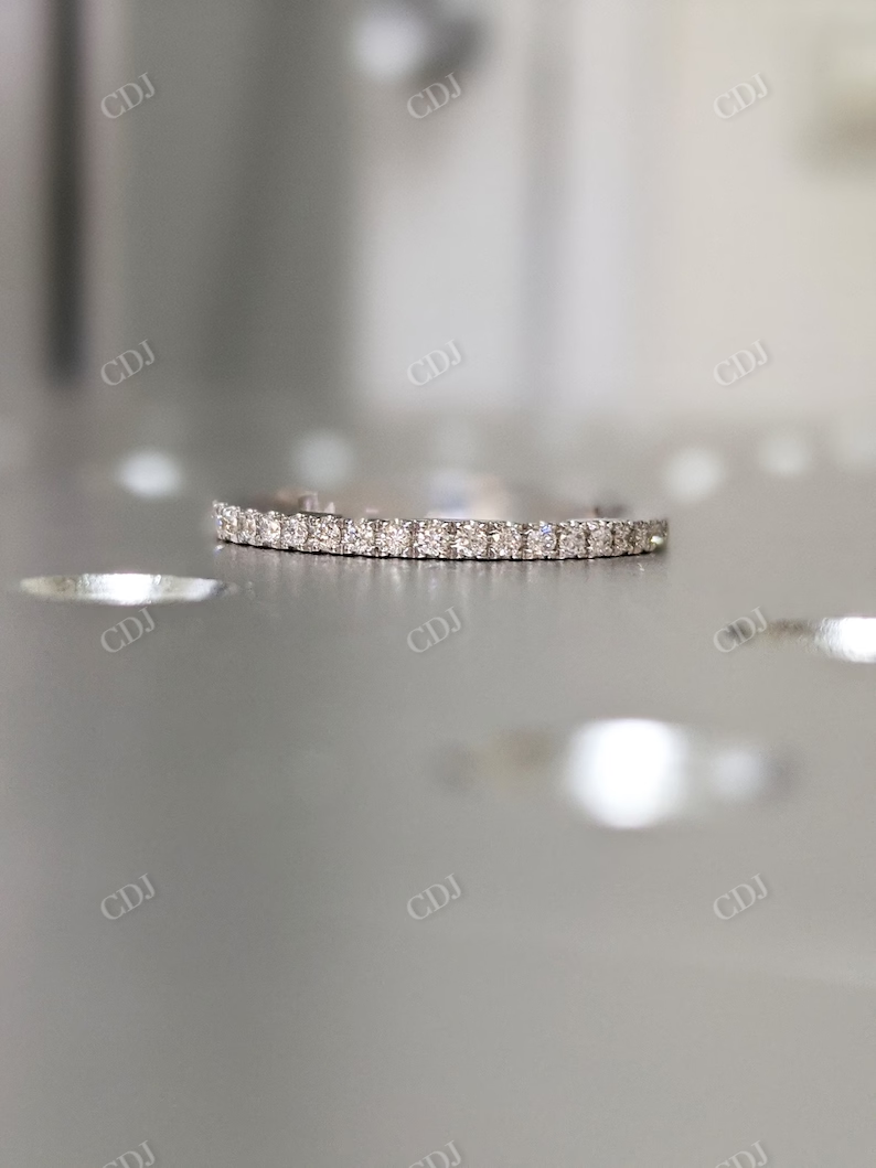 14K Solid Gold Stacking Engagement Ring Set  customdiamjewel   