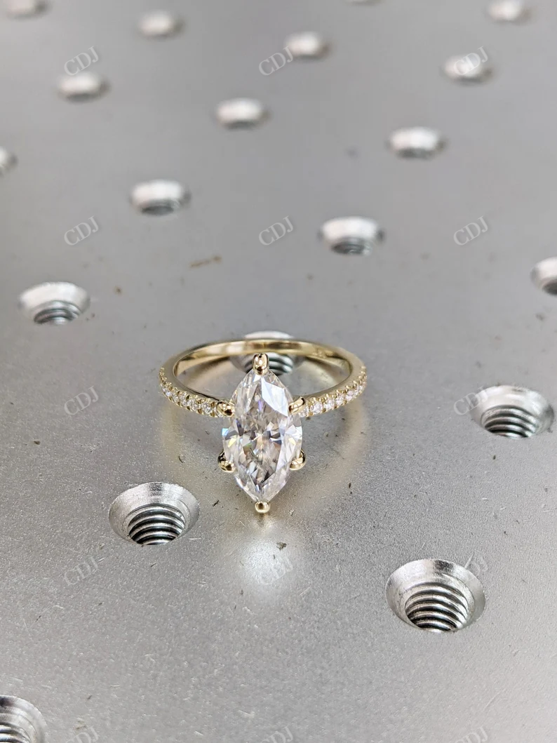 2.5 Carat Marquise Engagement Ring With Side Stones