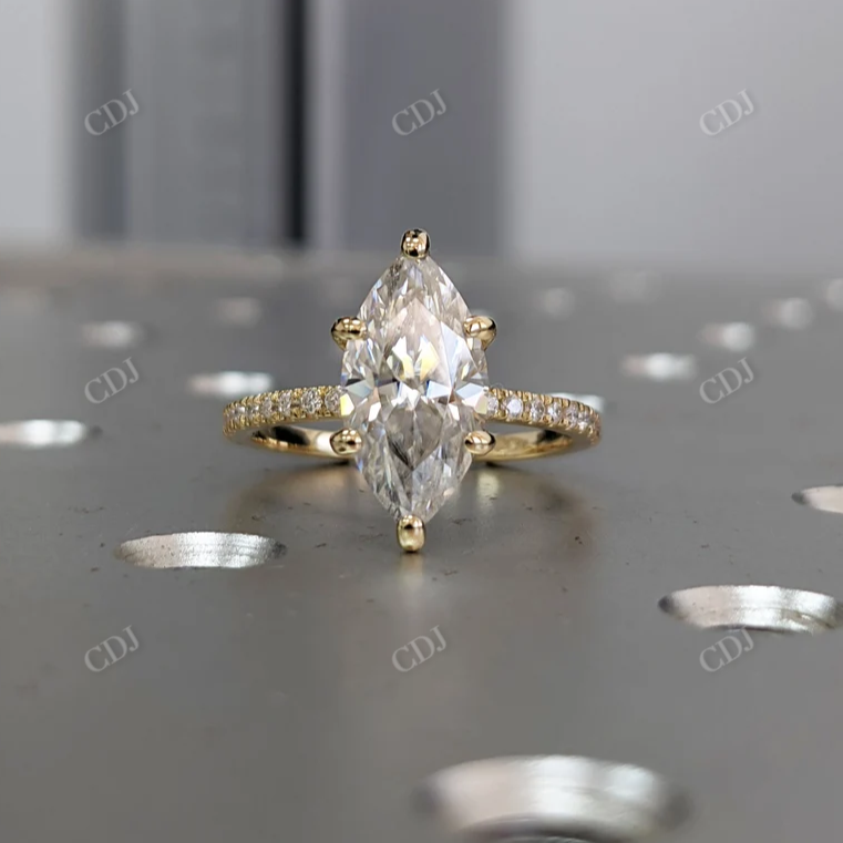 2.5 Carat Marquise Engagement Ring With Side Stones
