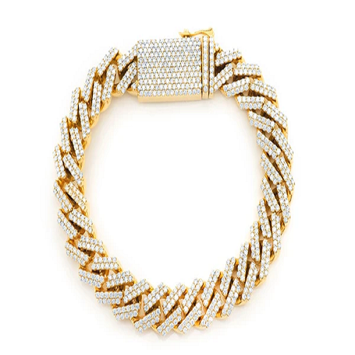Hip Hop Diamond Cuban Link Bracelet For Men  customdiamjewel   