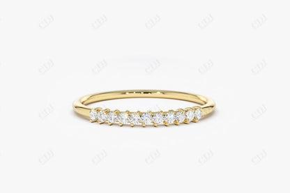0.10CTW Lab Grown Diamond Dainty Wedding Band  customdiamjewel 10KT Yellow Gold VVS-EF